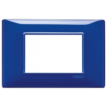 14653.50 3-module plate in Reflex Sapphire Plana colour