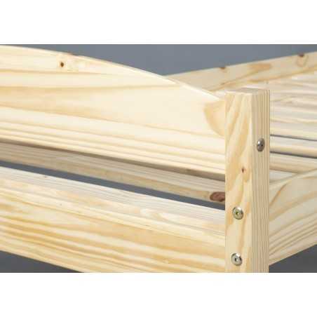 Letto singolo Inter Link con 2° letto sollevabile legno naturale