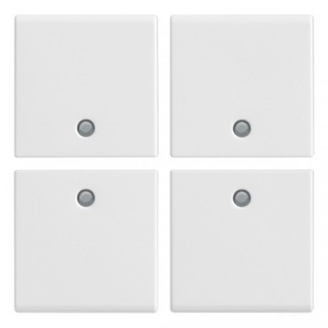 14841 Quattro Mezzi Tasti 1M Neutri Bianco Plana