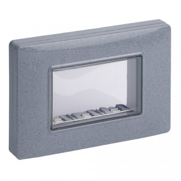 14943.14 Calotta da Parete IP55 3 Moduli Grigio Granito