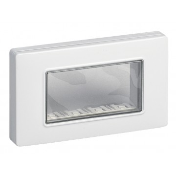 14944.01 Couvercle mural IP55 4 modules avec vis Blanc