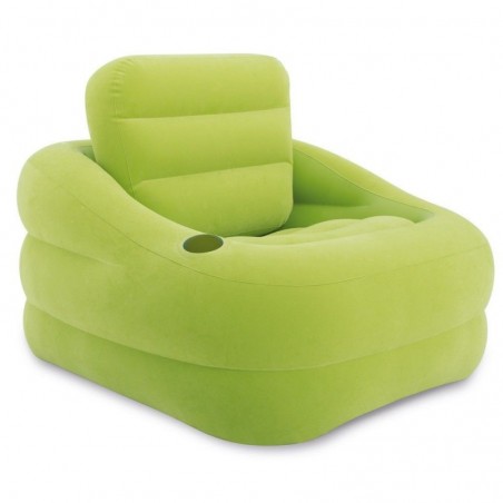 Bestway Inflatable Chair Armchair with Cup Holder for Indoor Outdoor Green