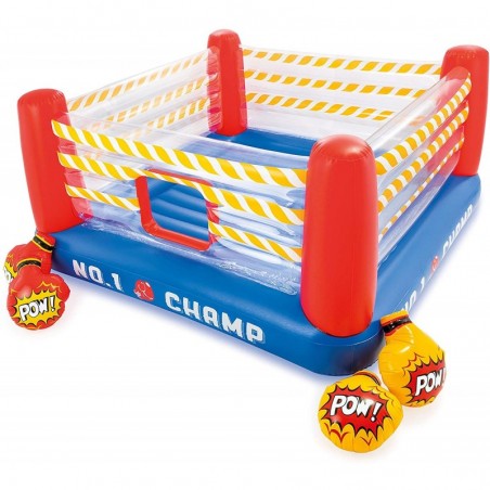 Intex Ring Boxing Inflatable Game with Jump for Indoor Outdoor Children with 4 Boxing Gloves 226X226X110 Cm 407739