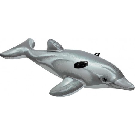 Intex Matelas gonflable à chevaucher pour enfants en forme de dauphin 175 x 66 cm