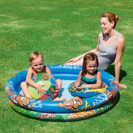 Bestway Inflatable Pool for Children with Donut and Beach Ball 122X20 Round Round