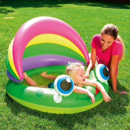 Bestway Inflatable Pool for Children with Frog Cover Roof 109X104Xh76 Cm