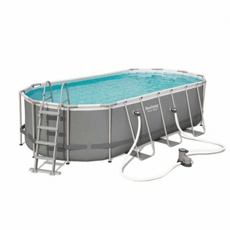 Bestway Above Ground Swimming Pool with Oval Structure and Filter Pump 549X274X122Cm 56710