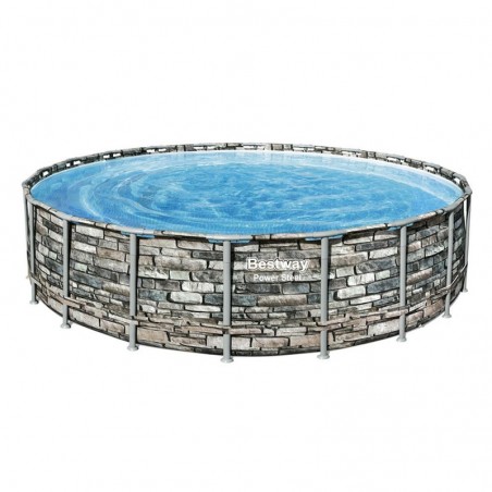 Bestway Round Above Ground Pool with Structure and Filter Pump 610X132H 56883