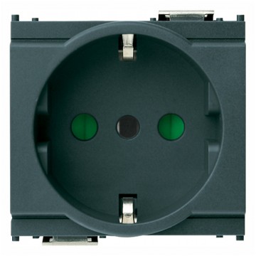 16209 Sicury socket 2P+E 16 a 250 V Gray Idea