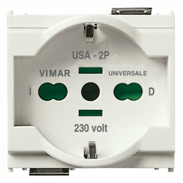 16210.B Socket 2P+E 16A Italian/German/American White Idea