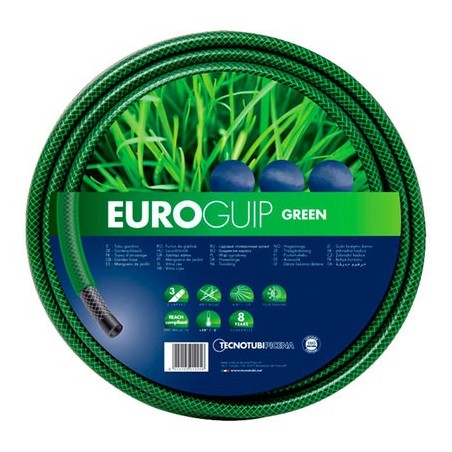 Tuyau d'arrosage pour Arrosage Irrigation 3 Couches Euro Guip Vert 5/8" X50Mt