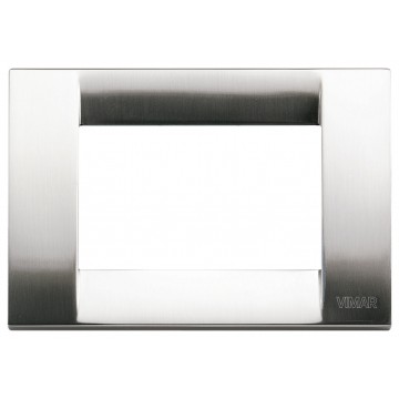 16733.34 Idea 3-module brushed nickel classic cover plate