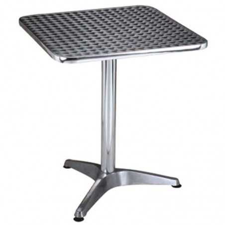 Aluminum Square Column Table 60X60Xh70 Cm for Ice Cream Bar