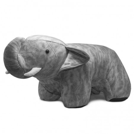 Stool Pouf Footrest for Children Elephant Big Gray 77X36X34