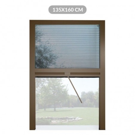 Plisse Insect Screen in Reducible Universal Melodie Kit for Vertical Window 135X160 Bronze