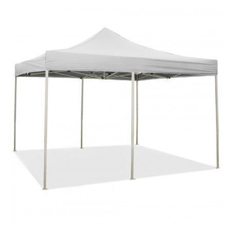 Tonnelle Pliante Refermable 3 X 6 Blanc Recouvert en Pvc Imperméable