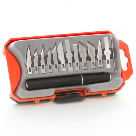 Trimming Cutter Set Knife + Blades With Plastic Case