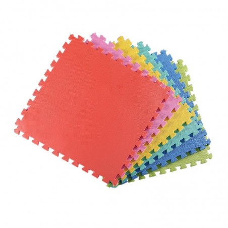 Tapis Puzzle Doux pour Piscine Multicolore 60X60X0,8 Cm 6Pcs