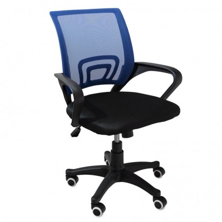Chaise de bureau inclinable Net Blu avec support lombaire