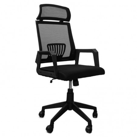 Net Pro Black High Backrest Reclining Office Chair with Lumbar Support
