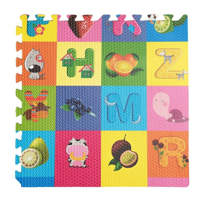 Relaxdays Tappeto Puzzle da Gioco per Bambini, 86 pz 180x180 cm