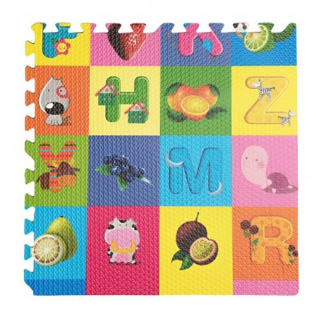Carpet Soft Fruit Puzzle Mat 60 X 60 X 0.8 Cm for Children Indoor Game 4Pcs