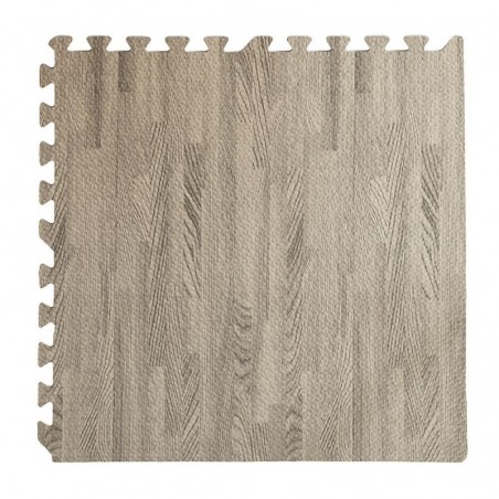 Carpet Puzzle Mat Soft Ash Wood Effect 60 X 60 X 0.8 Cm for Children Indoor Game 4Pcs