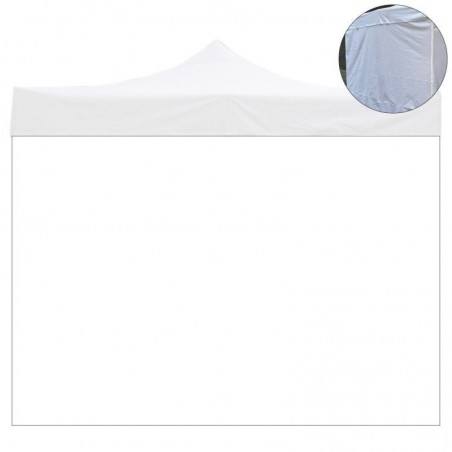 Side Tarpaulin 4,5X2Mt Waterproof White Replacement for Resealable Gazebo 3X4,5Mt