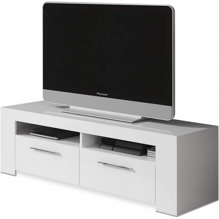 Living Room TV Cabinet for Living Room with 2 Doors and White Shelves L 120 X P 42 X H 40