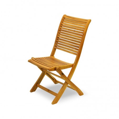 Chaise pliante FSC 100% bois d'acacia avec accoudoirs pour jardin extérieur 2 pièces