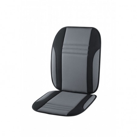 Housse de siège auto avant simple universelle grise et noire 100% polyester 104X44 cm