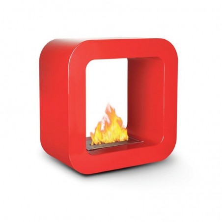 Biocheminée Cheminée Divina Fire Bioéthanol Table Bruxelles Rouge L42Xp23Xh42 Cm