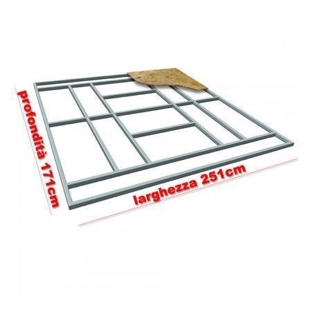 Floor Support Base for Box House Habit in Sheet Metal Mod. L 251X171X198Cm