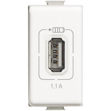 Am5285C1 Prise Chargeur Usb 1M Matix Couleur Blanche