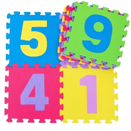 Tappeto Tappetino Piastrella Puzzle Numeri 32X32X1 per Bambini Gioco da interno 9Pz