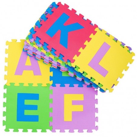 Tapis Tapis Puzzle Lettres Alphabet 29X29X1 pour Enfants Jeu Intérieur 26Pcs