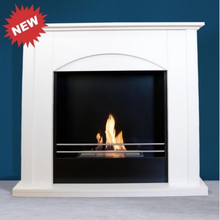 Firenze Floor Bio-Fireplace 2500W White Tecno Air System