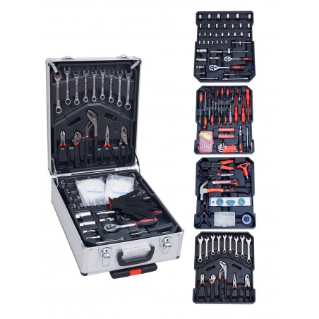 Trolley case tool set with aluminum tool holder tools 826pcs