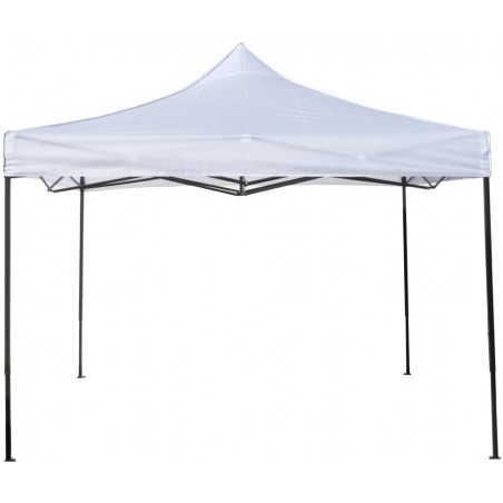 Foldable Resealable Gazebo 3 X 3 White Covered In Waterproof Pvc Open