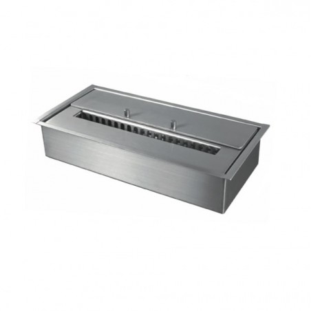 Biobruciatore da inserto 2,5 L con serbatoio troppo pieno, fibra assorbente e spegnifiamma – per camini a bioetanolo – Tecno Air System