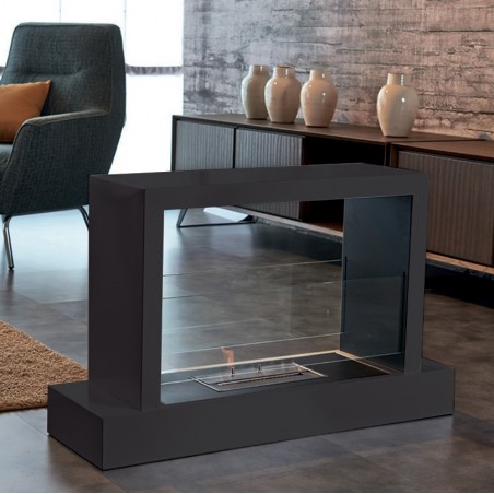 Roma Floor Bio-Cheminée 2500W Noir Tecno Air System