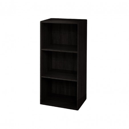 Wooden Bookcase 3 Shelves Wenge Shelf L 40 x P 29 x H 89 cm