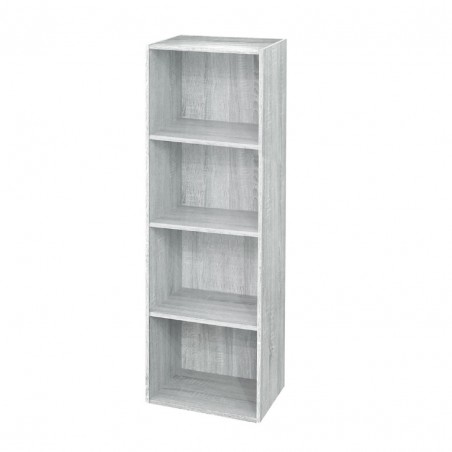 Wooden Bookcase 4 Shelves White Shelf L 40 x D 29 x H 132 cm