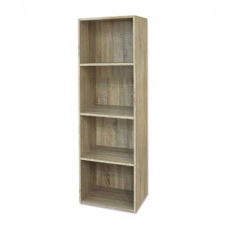 Wooden Bookcase 4 Shelves Oak Shelf L 40 x D 29 x H 132 cm