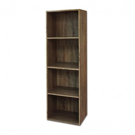 Wooden Bookcase 4 Shelves Walnut Shelf L 40 x D 29 x H 132 cm