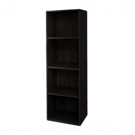 Wooden Bookcase 4 Shelves Wenge Shelf L 40 x P 29 x H 132 cm