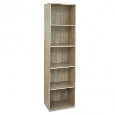 Wooden Bookcase 5 Shelves Oak Shelf L 40 x D 29 x H 172 cm
