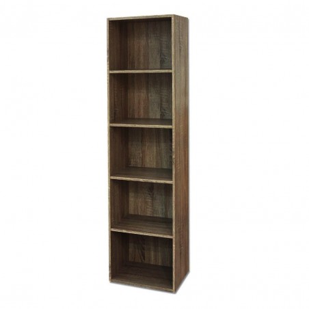 Wooden Bookcase 5 Shelves Walnut Shelf L 40 x D 29 x H 172 cm