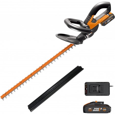 20V/2Ah Lithium Battery Hedge Trimmer with Worx Wg260E.5 Quick Charger