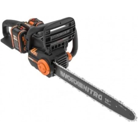 Elettrosega a Batteria WG385E 40V Brushless 2.0 Barra 40 cm con 2 Batterie 4Ah per Taglio Intensivo - WORX
